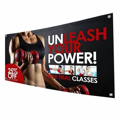 Easy-to-hang sports banners with grommets or pole pockets, providing versatile display options for any location.