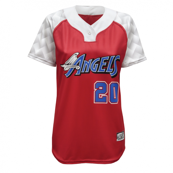 Image of a softball player sliding into base wearing a vibrant, custom-designed jersey created with full sublimation printing, showcasing the jersey's ability to maintain color and detail under rigorous play, designed easily online.