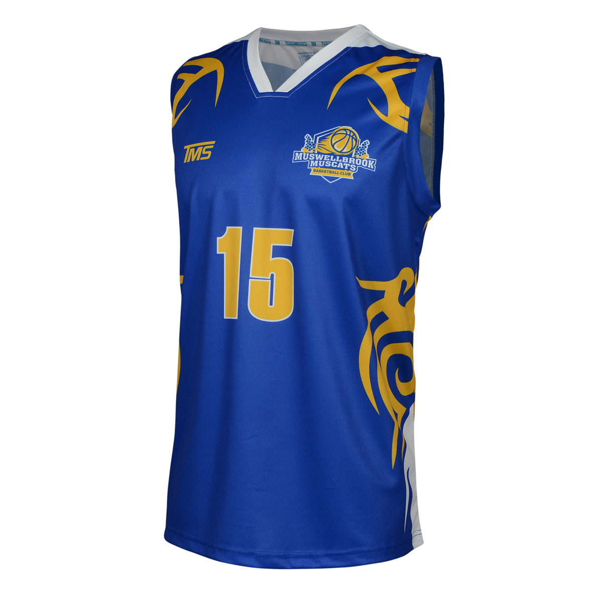Digital artist at a computer using our online tool to design a basketball jersey, illustrating the user-friendly process of applying full sublimation techniques for striking and durable sportswear.