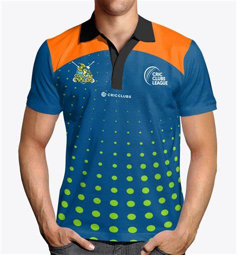 Image of a player wearing a custom cricket jersey with full sublimation printing, designed online to feature vibrant team colors and logos, showcasing moisture-wicking fabric ideal for long matches.