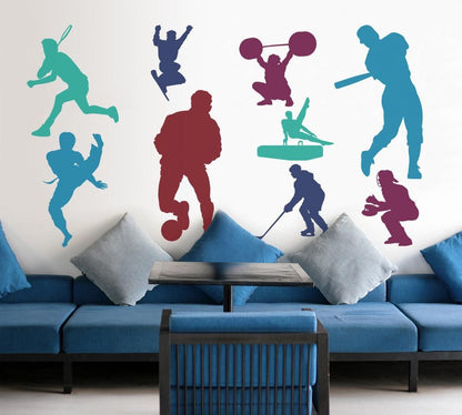 Easy-to-apply sports decals for walls, offering strong adhesion and residue-free removal.