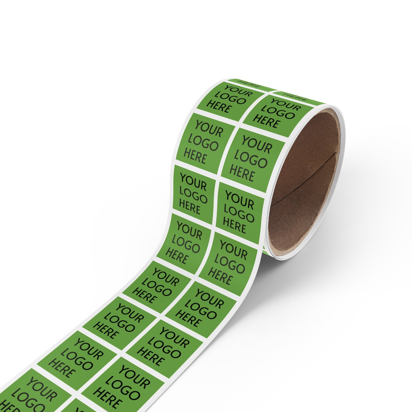 Custom square sticker label roll with vibrant colors